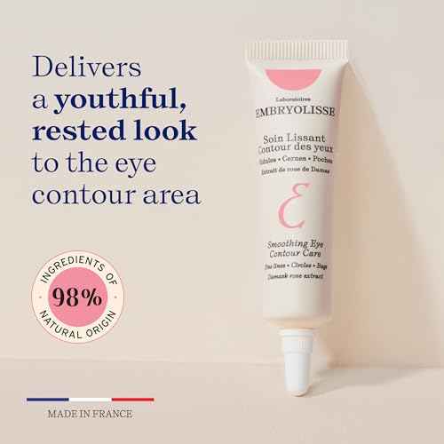 Embryolisse Smoothing Eye Contour Care. Revitalizing Gel Cream Treatment. Reduce Fine Lines, Circles, Puffiness, 0.50 Fl Oz