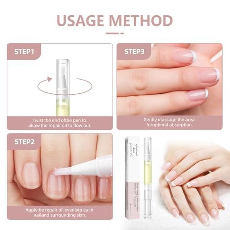 Skiennix Cuticle Oil Pen - Moisturizing Nail & Cuticle Care with Vitamin E & Jojoba | 2-Pack