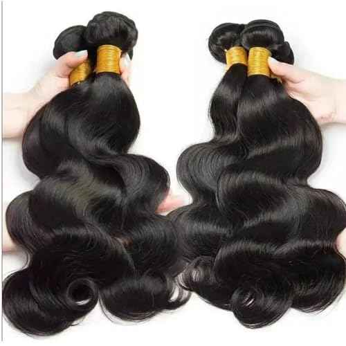 12A Human Hair Bundles 18 18 18 Inch Body Wave 100% Unprocessed Hair 3 Bundles Deals Extensions Quick Weave Human Hair Natural Black Color