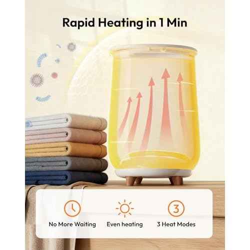 EUHOMY Towel Heating Bucket, 20L Large Towel Heating Bucket for Spa, Automatic Shutdown, Adjustable Temperature and Timing, Quick and Even Heating, Hot Towel Heating Bucket with Fragrance Tray, White