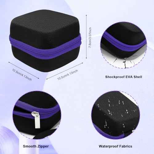 81 Holes Nail Drill Bit Holder, (ONLY CASE) Nail Bits Display Organizer Container, Nail Bits Container Box Case with High Density Foam, Efile Nail Bits Professional Manicure Tools, (Purple)