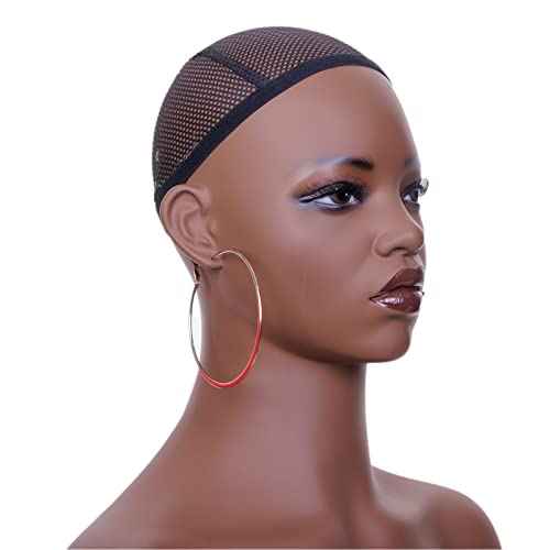 Whosale Realistic Female Mannequin Head with Shoulders Manikin Wig Head Stands for Wigs,Makeup,Jewerly,Beauty Accessories Displaying
