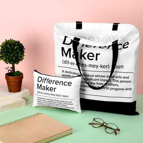 Paterr 2 Pcs Paraprofessional Gifts Survival Kit Tote Bag Cosmetic Makeup Bag Teaching Assistant Appreciation Gifts for Women