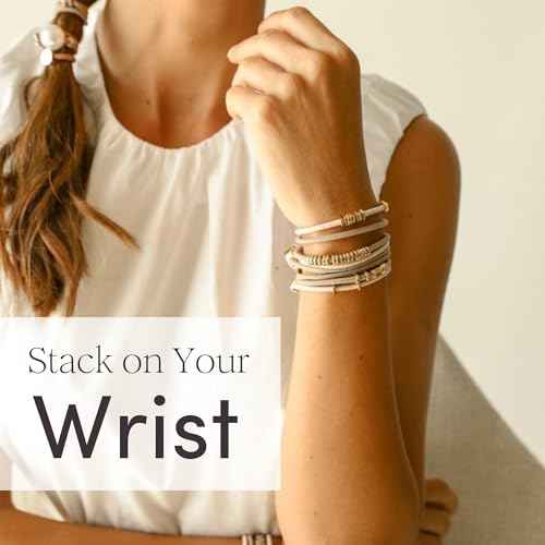 By Lilla Bracelet Hair Ties - Stretchy Hair Tie Bracelets - Decorative Handmade Jewelry for Women¡¯s Wrist and Ponytail