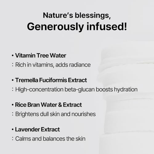 Veramore Rice & Vitamin Glow Cleansing Pads ? Dual-Sided Brightening & Hydrating Toner Pads with Mushroom Extract & Hyaluronic Acid, Niacinamide | Gentle Exfoliating K-Beauty, 70 Count (5.07 fl oz)