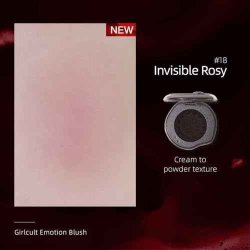 GIRLCULT Cream-to-Powder Blush ? Soft Matte Cream Blush for Natural Flush, Skin-Like Texture, Buildable Nude Glow for Cheeks (#18)