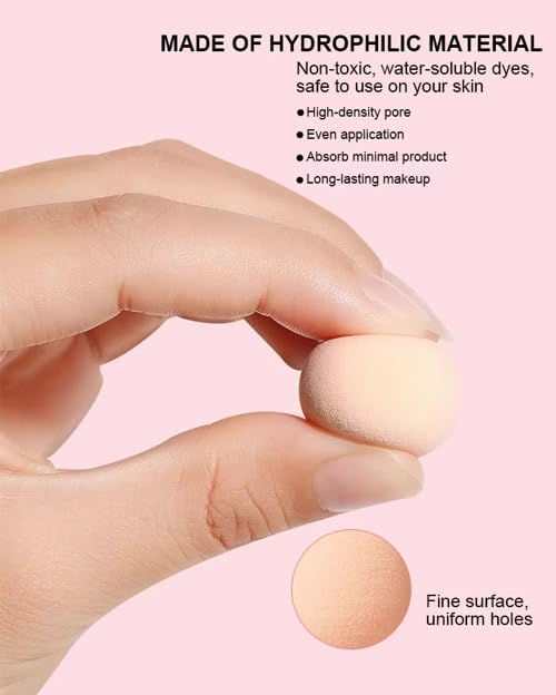Studio Collection mini makeup Sponge Set Latex Free and High-definition Set of 10 makeup Wonder blender For Powder Cream and Liquid, Super Soft Wonder Beauty Cosmetic