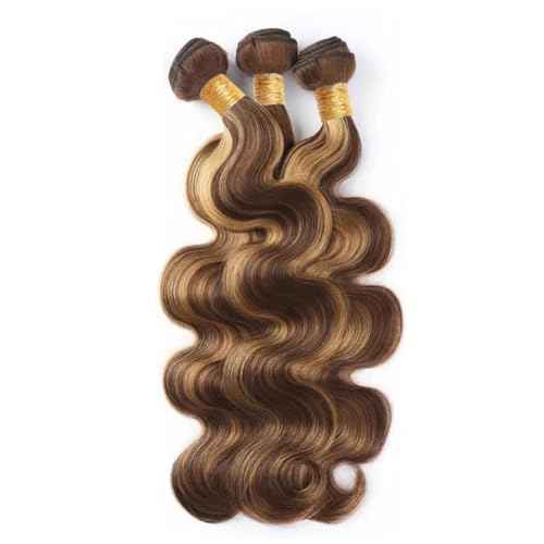 30 32 34 Inch Color 27 Bundles Human Hair Blonde Body Wave Bundle Highlight 3 Bundles Brazilian Virgin Hair Extensions