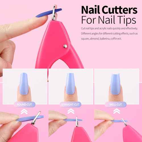 FANDAMEI Nail Art Tools, Nail Tools For Nail Art, Press On Nail Design Tools, Nail Art Kit With Nail Brush, Nail Tools, Nail Stand, Nail Cutters For Nail Tips, Acrylic Nail Clippers