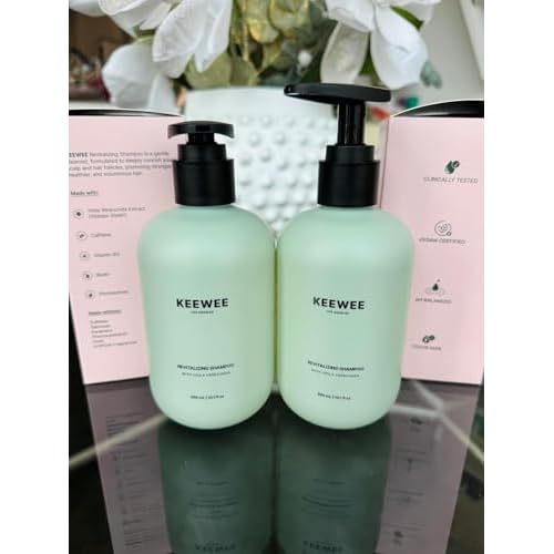 SRILabs KEEWEE Hair Growth Shampoo with Biotin, Niacinamide, Green Tea & Ginkgo ? Thickening for Thinning Hair & Hair Loss | Sulfate-Free, Color-Safe, Scalp-Calming