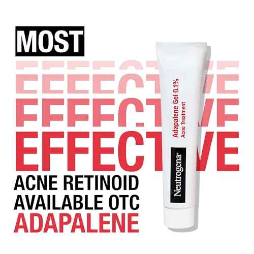 Neutrogena 0.1% Adapalene Gel Acne Treatment, Topical for Acne, Adapalene Medication for Blemishes, Once Daily Topical Retinoid to Prevent Breakouts, Oil & Fragrance-Free, 1.6 oz