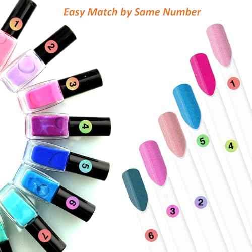 Fan-Shaped Nail Swatch Sticks with Number Stickers, Nail Practice Sticks, Color Display Wheel, Sample Tips (Transparent-50pcs)