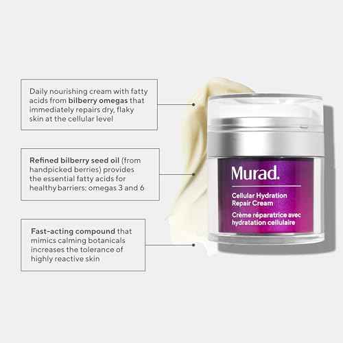 Murad Cellular Hydration Barrier Repair Cream ? Face Moisturizer with Bilberry, Omega Fatty Acids, and Soothing Allantoin for Dry Flaky Skin, Restoring Bounce, Smoothness and Radiance ? 1.7 Fl Oz