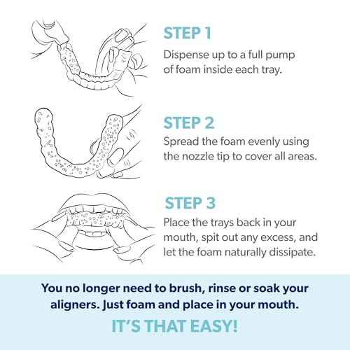 EverSmile AlignerFresh Extra Whitening Foam ? Cleaner Compatible w/Invisalign and All Clear Aligners and Retainers ? Eliminates Bacteria, Whitens Teeth, Fights Bad Breath ? 50ml (4 Pack)