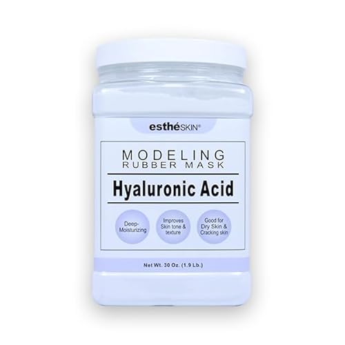 Peel Off Type Modeling Rubber Mask Powder Jar for Facial Skin Care Treatment (30oz) 850g, Measuring Spoon Included (30oz, 105.Hyaluronic Acid)