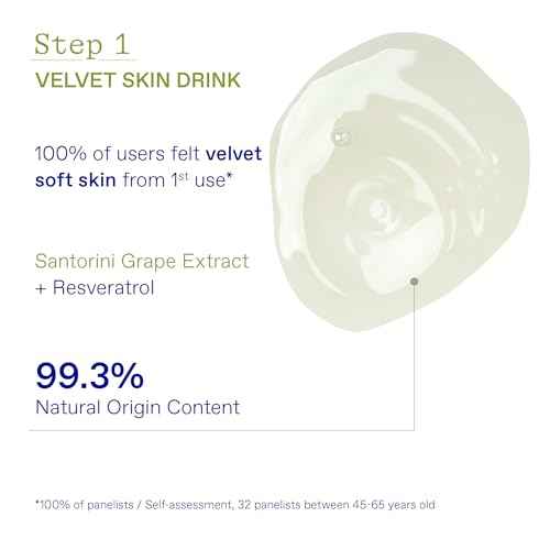 KORRES Santorini Grape Duo Regimen Set, Velvet Skin Drink Face Oil & Poreless Skin Cream, Smooth & Hydrate Skin, Refine Pores & Texture, Resveratrol & Salicylic Acid, Vegan, Full Size, 30ml + 40ml
