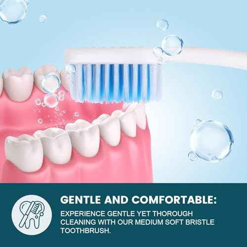 Navona 70 PCS Premium Individually Wrapped Bulk Toothbrush Pack, Disposable Toothbrushes, Kids Toothbrush, Medium Soft Bristle Toothbrushes, Ergonomics Handle, Perfect for Travel Hotel Donation
