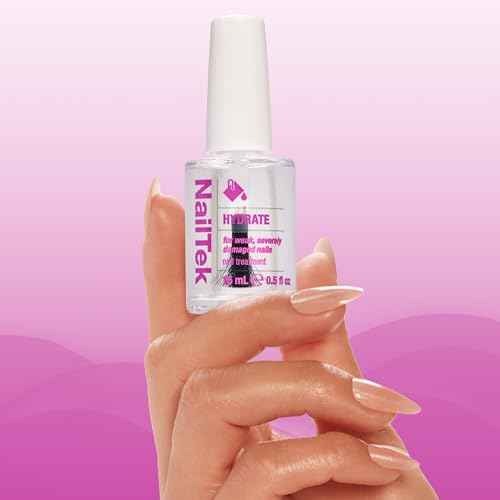 Nail Tek Hydrate Formula 4 ? Moisturizing Nail Strengthener, Nails Polish Treatment for Weak and Damaged Nails, 0.5 fl oz