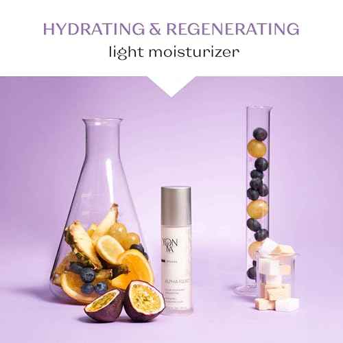 Yonka Alpha Fluid | Daily Face Moisturizer with Fruit AHA | Age Defense Serum for Fine Lines | Vitamin E & Rice Bran Oil | Hydrating Emulsion for All Skin Types | 1.69 fl oz