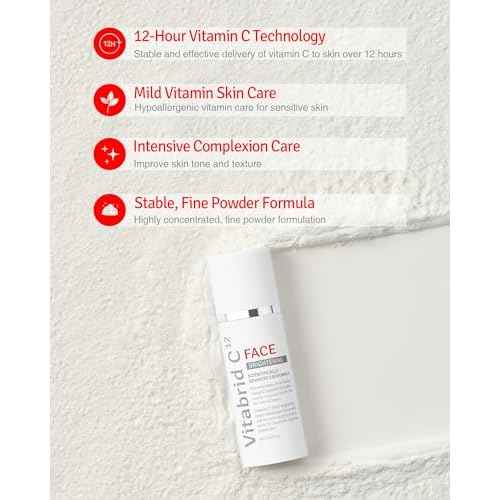Vitamin C Boost Powder for Face with Niacinamide - 12 hours Active Vitamin C - Even Skin Tone, Age Defying, Minimizing Pores - Mix Powder with Serum & Cream, 0.1oz.