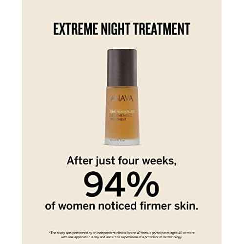 AHAVA Extreme Night Treatment - Exclusive Moisturizer, Neck & Chest Cream, Smoothes Skin & Reduces Wrinkles, Enriched with Patented Extreme Complex, Dead Sea Osmoter, Peptides & Resveratrol 1 Fl.Oz