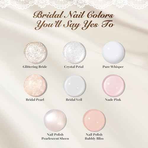 Beetles Christmas Gel Nail Polish Set ? Wedding Beauty Gel Nail Polish Colors, Hema Free 15ml UV LED Soak Off Manicure with Base Coat Top Coat All in an Elegant Gift Box for Women Holiday Gifting