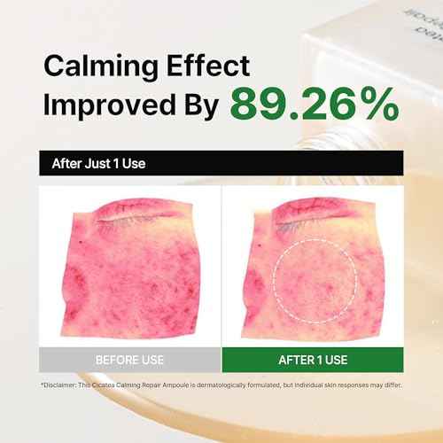 Cicatea Calming Repair Serum, Centella Ampoule, Soothing Moisturizing Serum with Panthenol for Sensitive Skin, Korean Skin Care (1.69 Fl Oz / 50ml)