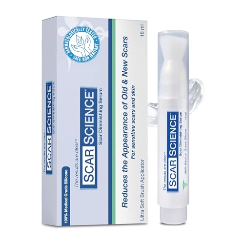 100% Silicone Scar Gel Cream Serum ? Ultra-Soft Brush Applicator for Gentle Scar Therapy After Cosmetic Procedures, Facial Peels, Surgical, Acne, Burn & Keloid Scars ? Hypoallergenic & Fragrance Free