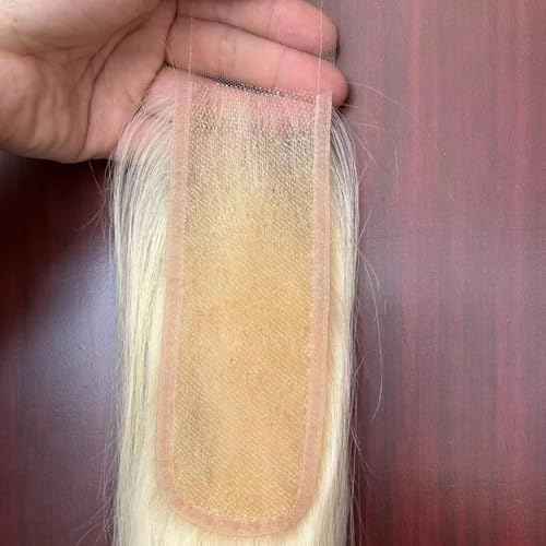 2x6 Long Deep Parting HD Swiss Lace Melt Skin Lace Closure Raw Hair Materials Straight Style Much Fuller with Natural Hair Line Human Hair Natural Black Color (16inch, HD 2x6 613 lace closure)