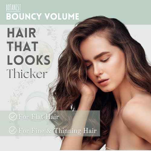 Botanist Curly Hair Shampoo for Women & Men, Thinning Hair Shampoo from Japan with Collagen, Plant Protein& Jojoba Seed Oil, Paraben & Sulfate Free Shampoo, Peony& Orange Blossom 15.5 Fl Oz 2EA