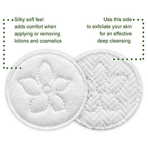 Premium 100% Cotton Rounds (300 Count) - Soft and Gentle Makeup Remover and Cleansing Pads for Face, Nail, and Personal Care - Absorbent, Textured, Lint-Free, and Hypoallergenic