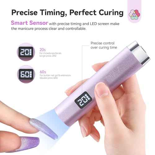 SAVILAND SSPro X U V Light for Gels Nails : 8s U V LED Nail Lamp with Smart Sensor 360¡Æ Rotatable Magnetic Nail Light Flash Cure Lamp for Gel Stand 2 Timer LCD Screen Nail Light Use Home DIY