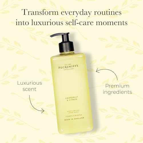 Pecksniff's Grapefruit & Citron Hand Wash ? Luxury Liquid Hand Soap 725 ml/24.52 fl oz, Softening, Hydrating, Revitalising, Cruelty-Free, Made in England