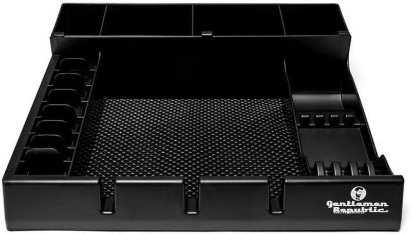 Gentlemen Republic Barber Station Organizer - Multi-Compartment Tray for Clippers & Tools | Black
