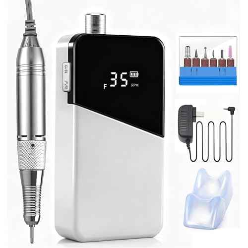 Electric Nail Drill Machine,Rechargeable 35000 RPM Nail Drill Portable E-File ,Nail FileTool for Women,Electric Acrylic Nail Tools ,Polishing,Nail Removing