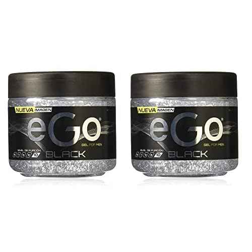 Hair GEL For MEN eGo Black (450ml) / Male Fragrance Extra STRONG -Pack of 2