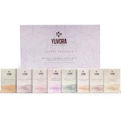 6 Pcs Women Natural Handmade Body Soaps 5 OZ Pack Floral Radiance Long lasting Fragrance Luxurious Scents with Natural Ingredients ? Sulfate & Paraben Free, Vegan Soap