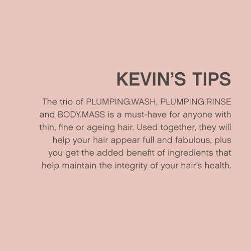 KEVIN.MURPHY PLUMPING.WASH - Densifying Shampoo for Thinning Hair - For Fine & Aging Hair - Nourishing Hair Care Shampoo - Thickening Effects - 1 L / 33.8 fl oz