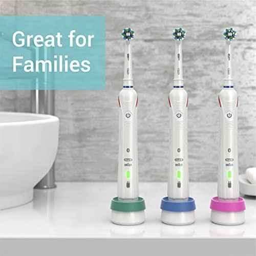 Silicone Clean Cover for Oral-B Toothbrush Charger Base - Quickly Rinse Away Gunk - Colorful Identifiers for Families