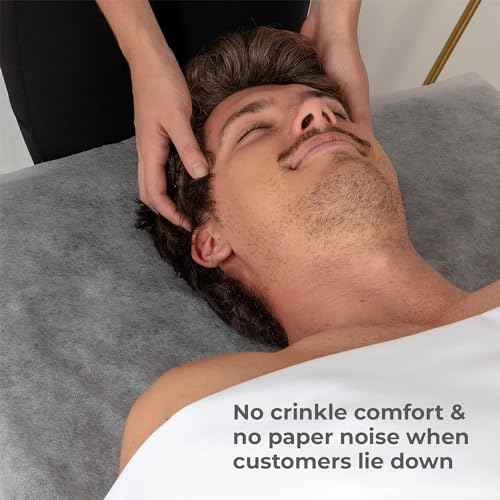 Disposable Massage Bed Cover - 60 Sheets Per Roll, Non-woven Material - Ideal for Spa, Tattoo, Waxing - No Crinkle Table Sheets - 31.5 x 71 Inches (2 Rolls)