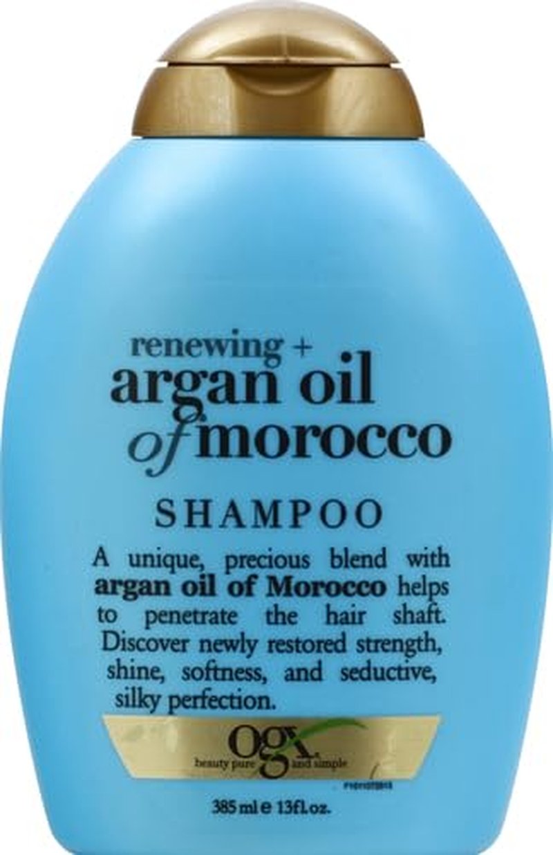 OGX Renewing Argan Oil of Morocco Shampoo - Damage Repairing & Strengthening Formula | Paraben-Free, 13 fl. Oz (Pack of 2)