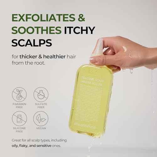 STEAMBASE Tea Tree Scalp Water Scaler | Scalp Exfoliator for Itchy Dry Flaky Scalp, Buildup Remover, Treatment for Excess Sebum Oily Greasy Hair | Korean Hair Care Products, Travel Size, 1.69 fl oz