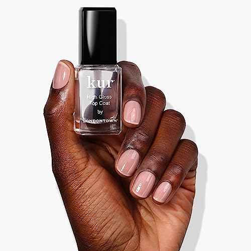 LONDONTOWN High Gloss Top Coat ? Glass-Like Shine, Smooth Finish, Streak-Free Application with Pro-Contour Brush, Enhances Nail Color & Extends Wear