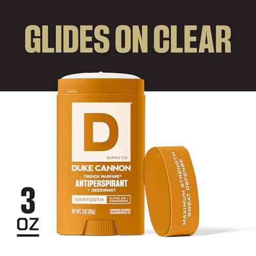 Duke Cannon Supply Co. Anti-Perspirant Deodorant for Men 3 oz. Sawtooth, 2 Pack - Unique Masculine Scent, Odor Control & Soothe Skin