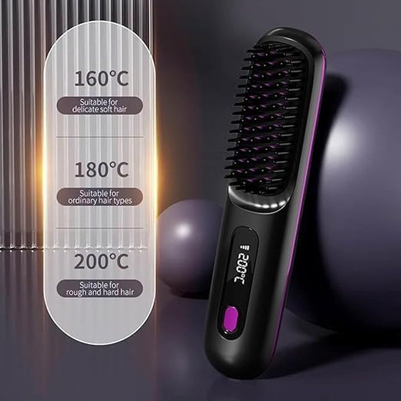 Flown Go Brush Pro - Achieve Salon-Perfect Short Hair in Under 2 Minutes | Black