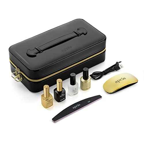 Apres Nail Gel-X Nail Extension Kit & Natural Round Short Box of Tips | Bundle Set | 500 Gel-X Tips | Premium Quality | 10 Sizes 0-9 | No Size 00 Included | 2022 Version