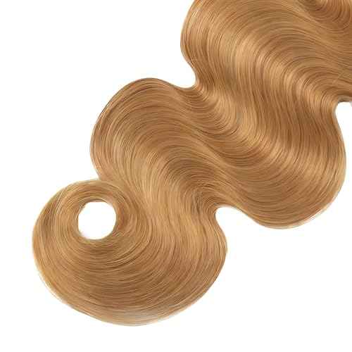 Honey Bundles Brown Human Hair Body Wave 22 24 26 Inch Body Wave Human Hair Weave 3 Bundles Silky Hair Bundles Brazilian 3 Bundles Human Hair Extensions for Women Deals 27 Color Bundles