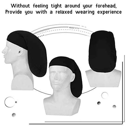 Tarpop 6 Pieces Dreadlock Cap Men Dread Caps Unisex Jumbo Long Hair Dreads Head Stocking Wrap Night Shower Sleeping Bonnet Accessories for Men Women Colorful
