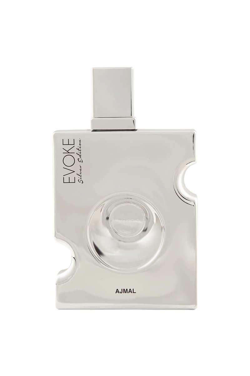 Ajmal Evoke Silver Edition Him EDP 90ML Long Lasting Scent Spray Woody Perfume Gift For Men - Made In Dubai