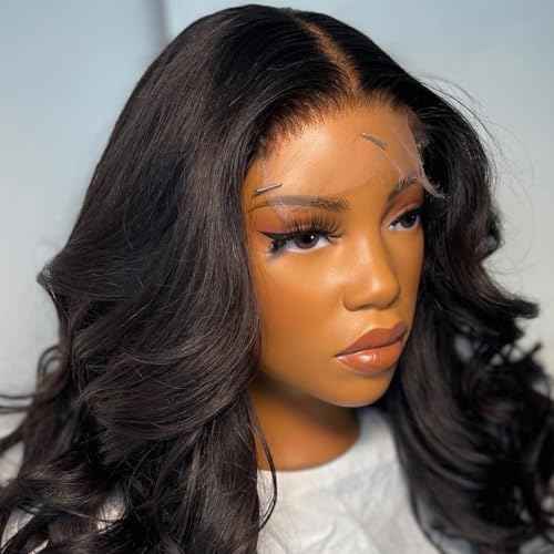 SKINLIKE Real HD Swiss Lace Closure Human Hair 5x5 Lace Closure with Clean Hairline Much More Density Full Cuticle Aligned Brazilian Human Hair Body Wave Style (18inch, HD BW 5x5 lace clsoure)